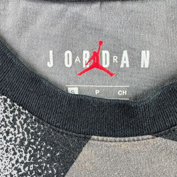 PSG Jordan Shirt Mens Small Paris Air Geometric‎ RARE Gray Patch Bulls Germain - Picture 10 of 11